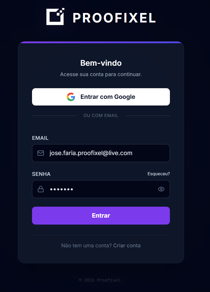 Tela de Login